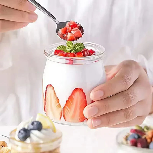 6 Bocaux en Verre Transparent avec Légumes