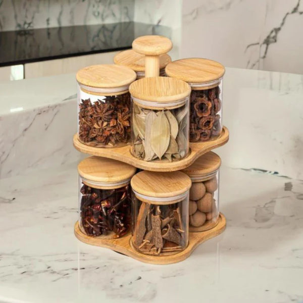 🌿 Carrousel à Épices Éco-Design (2 Étages)