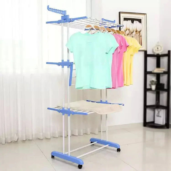 👕 Sèche-Linge Pliable à 3 Niveaux – Étendoir à Vêtements en Acier Inoxydable 🏠