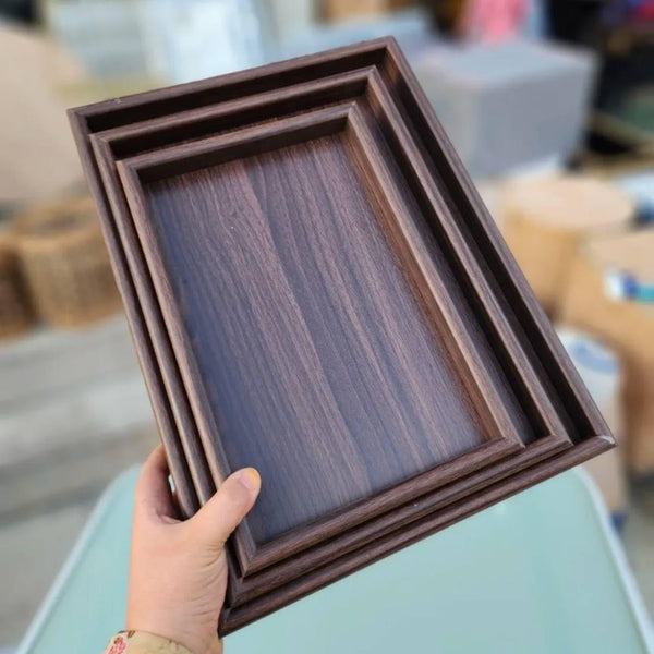 🖼️ Set de 3 Cadres Muraux Imitation Bois