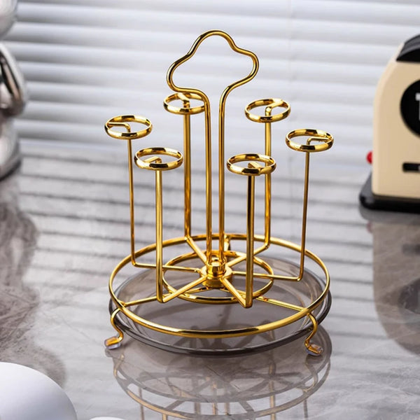 Kexon-🥤 Kexon – Porte-gobelet en verre rotatif avec plateau de